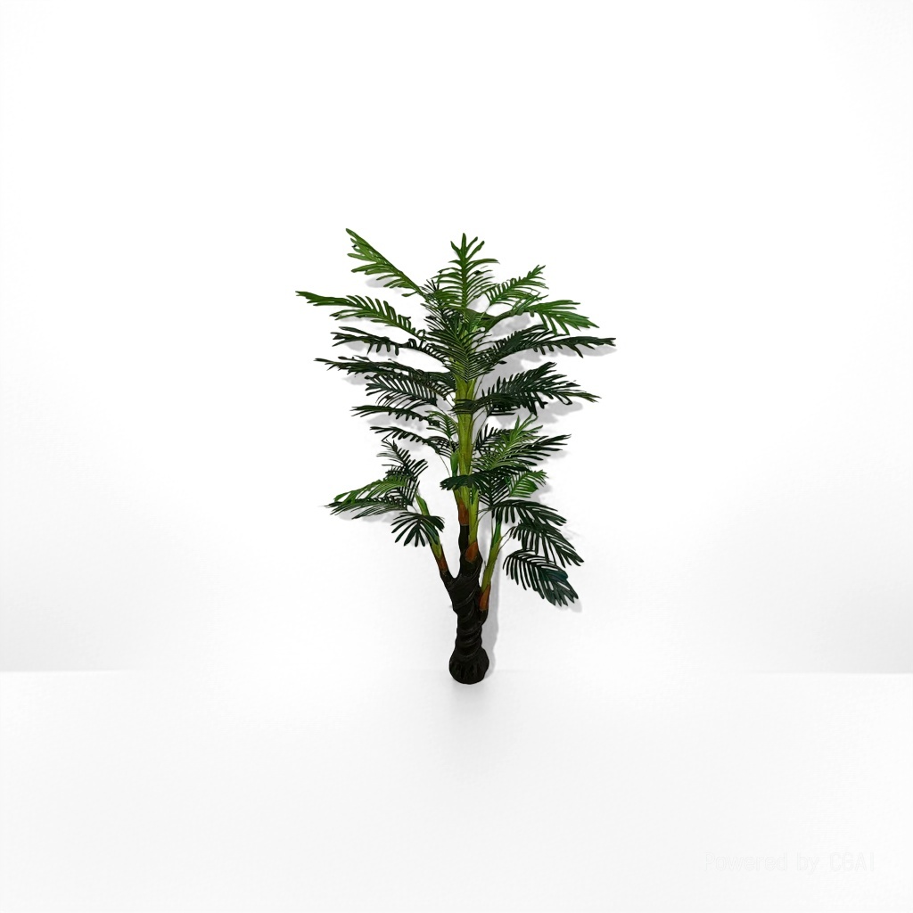绿色仿真棕榈树尤加利槲寄生仿真枝叶和树花杆绿植物仿真树枝