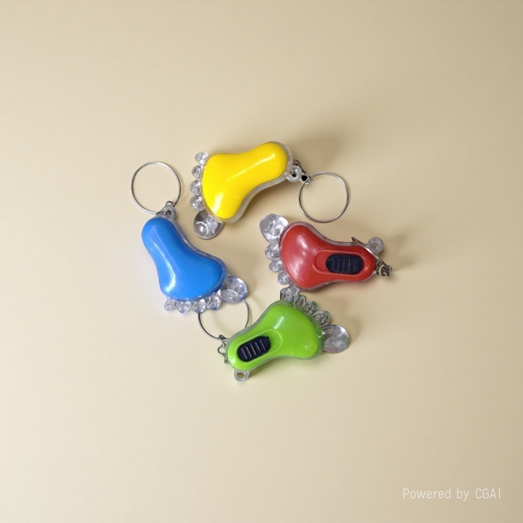 Acrylic colored football letter figurine keychain accessory Specification image