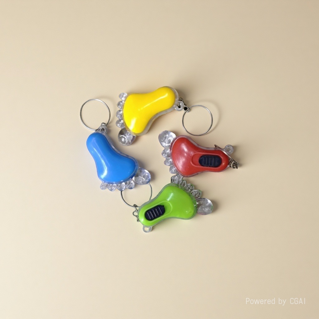 Acrylic colored football letter figurine keychain accessory