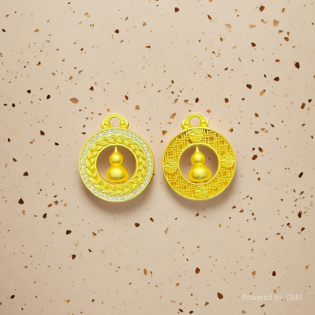 Golden copper gourd pendant, ornamental gourd sachet, health gourd ornament Application Scenario