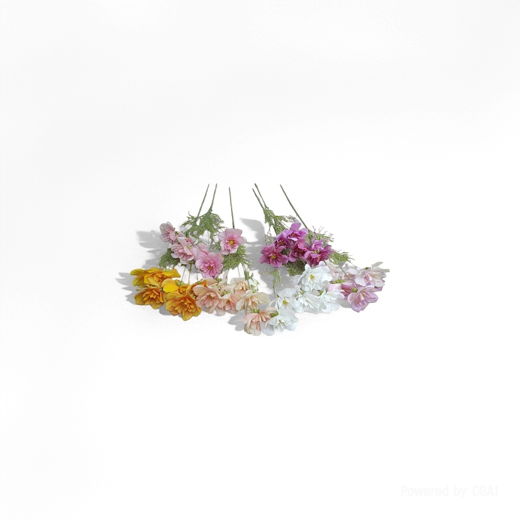 Plastic artificial flowers, simulated flowers, fake lanterns, artificial flowers, plastic decorative flowers details Picture