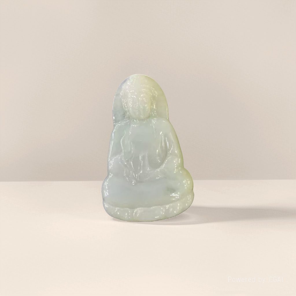 Jade-carved Buddha statues, deities, Holy Mother and God of Wealth, stone-carved religious pendants