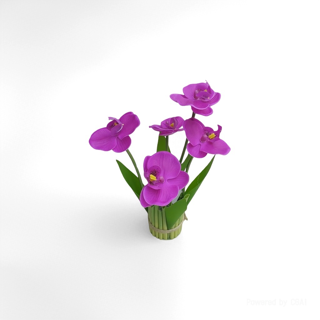 Orchid family plants, purple orchid bouquets, plant blind boxes, small decorative items, green plants, artificial trees, golden diamond hydroponic flowers, mint potted plants Specification image