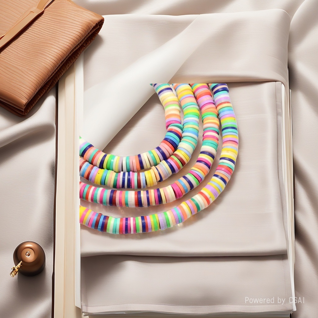 Colorful glazed pearl loose bead and string necklace, crystal handcrafted string Specification image