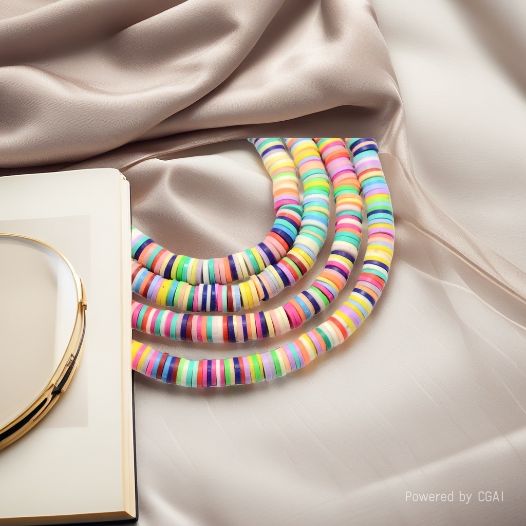 Colorful glazed pearl loose bead and string necklace, crystal handcrafted string Application Scenario