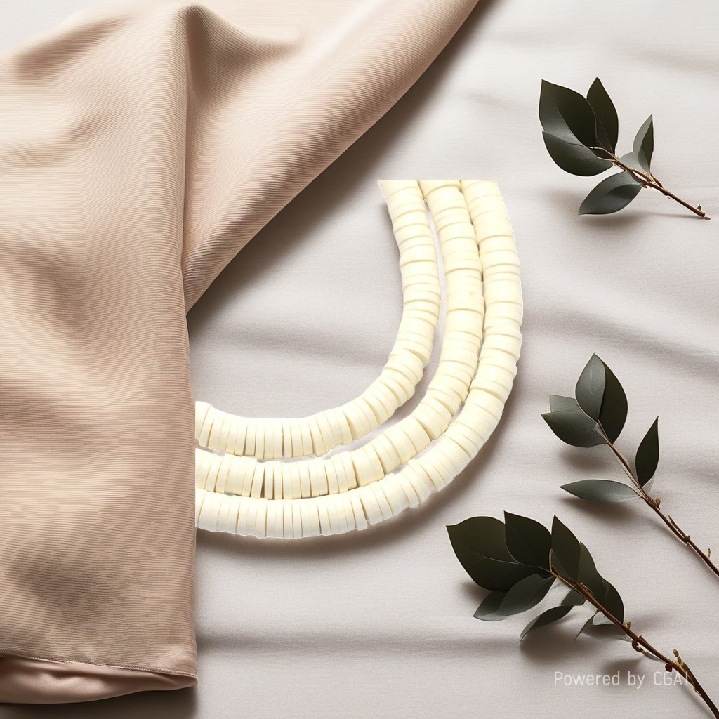 A handcrafted Muslim bracelet of traditional Chinese medicine crystal with beige cylindrical beads