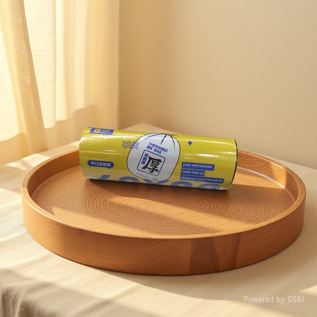 Yellow thickened drawstring large garbage bag plastic trash can bag for 180 pieces details Picture