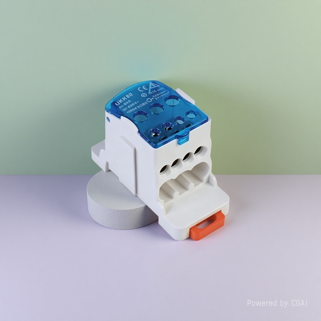 UKK one-in-multiple-out rail-mounted 125A, 160A, 250A, 400A distribution box, high-current distribution box Specification image
