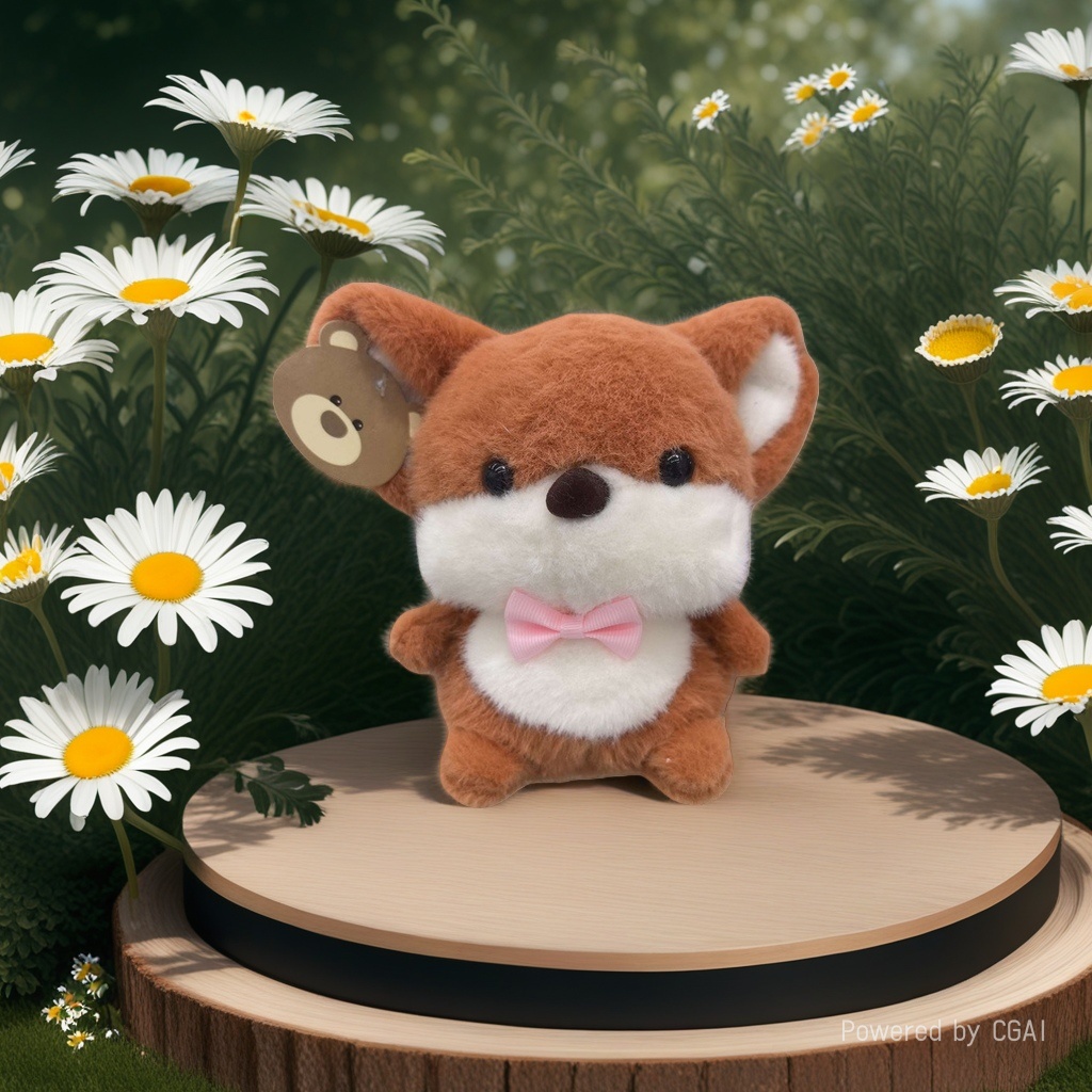 Trendy plush fox dolls, AI-designed figurines, trendy toys