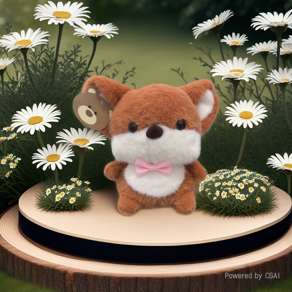 Trendy plush fox dolls, AI-designed figurines, trendy toys details Picture