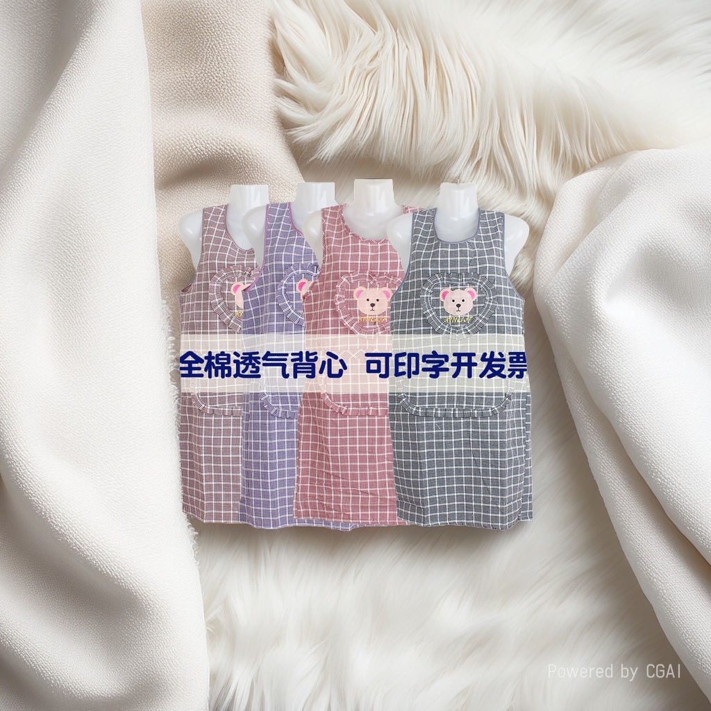 小云肌猫爪杯童内衣套装全棉透气背心款婴儿服装男童夏季睡衣