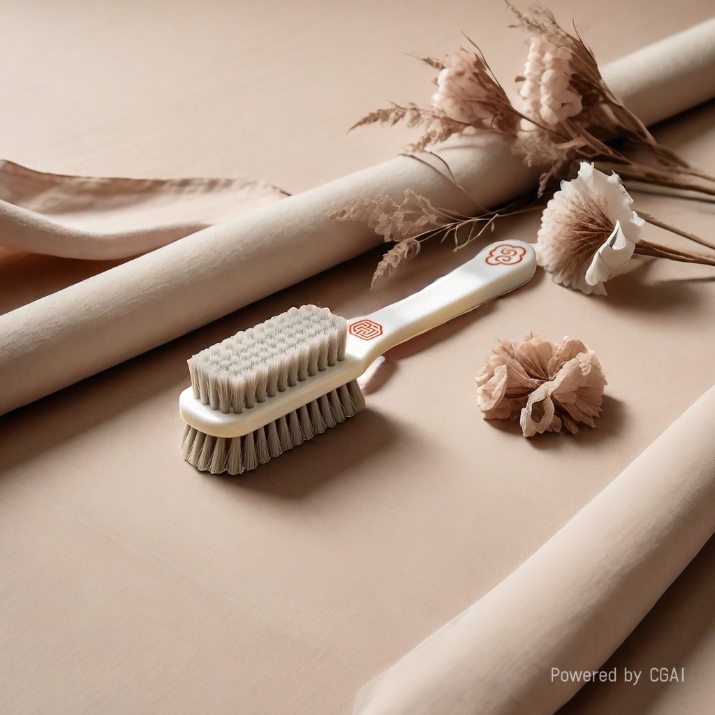 White double-layer bristle beauty comb, makeup tool, professional makeup comb Specification image