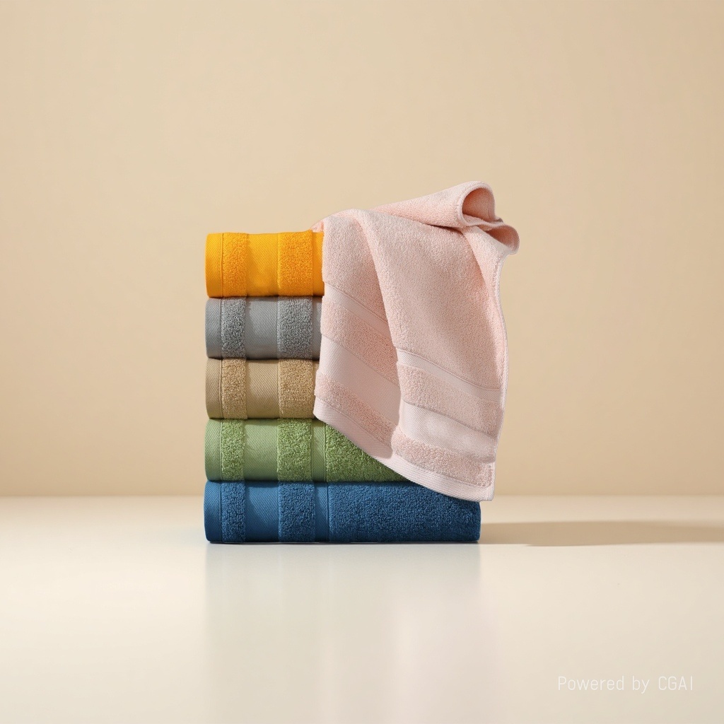 Wholesale pure cotton gift towels, bath towels, square towels, plain pure cotton details Picture