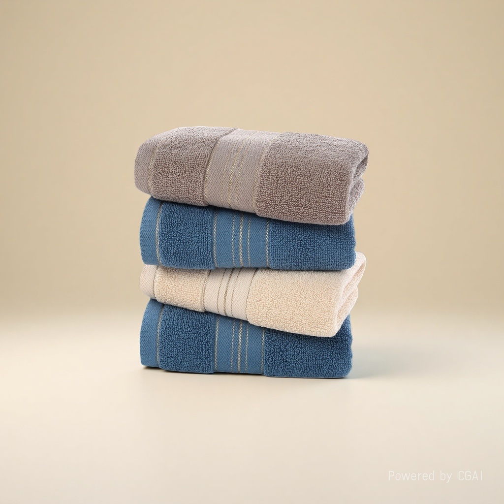 Pure cotton towels for washing face, wholesale and customized all-cotton absorbent towels, individual packaging, street stalls, polyester-cotton embroidery details Picture