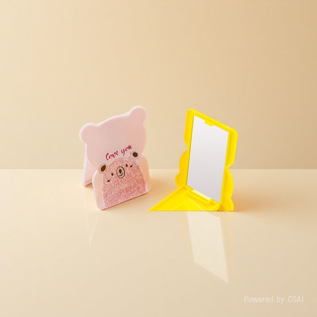 Cartoon mirror comb set bear shape mirror comb herramienta de maquillaje Application Scenario