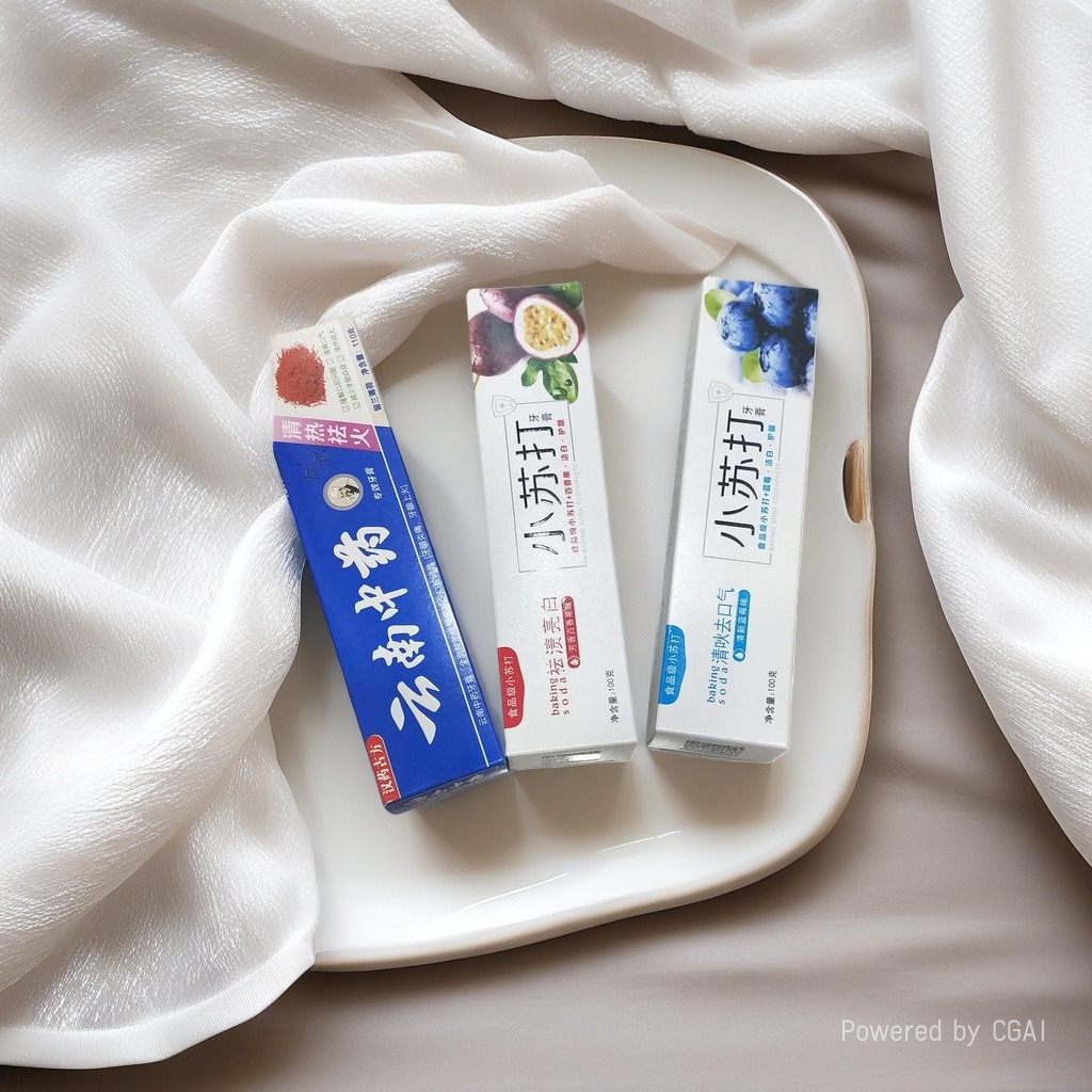 白玉云南中药小苏打芦荟儿童按压式牙膏清新去口气