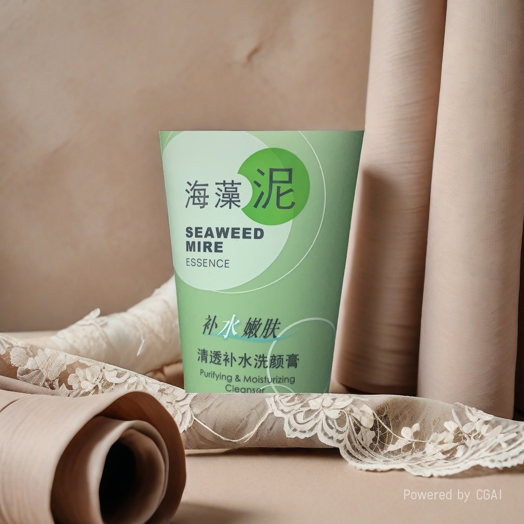 海藻泥洁面膏 绿色包装 去角质洁面 温和清洁控油净肤细节图