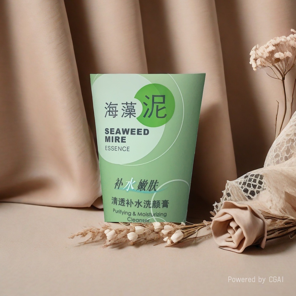 海藻泥洁面膏 绿色包装 去角质洁面 温和清洁控油净肤