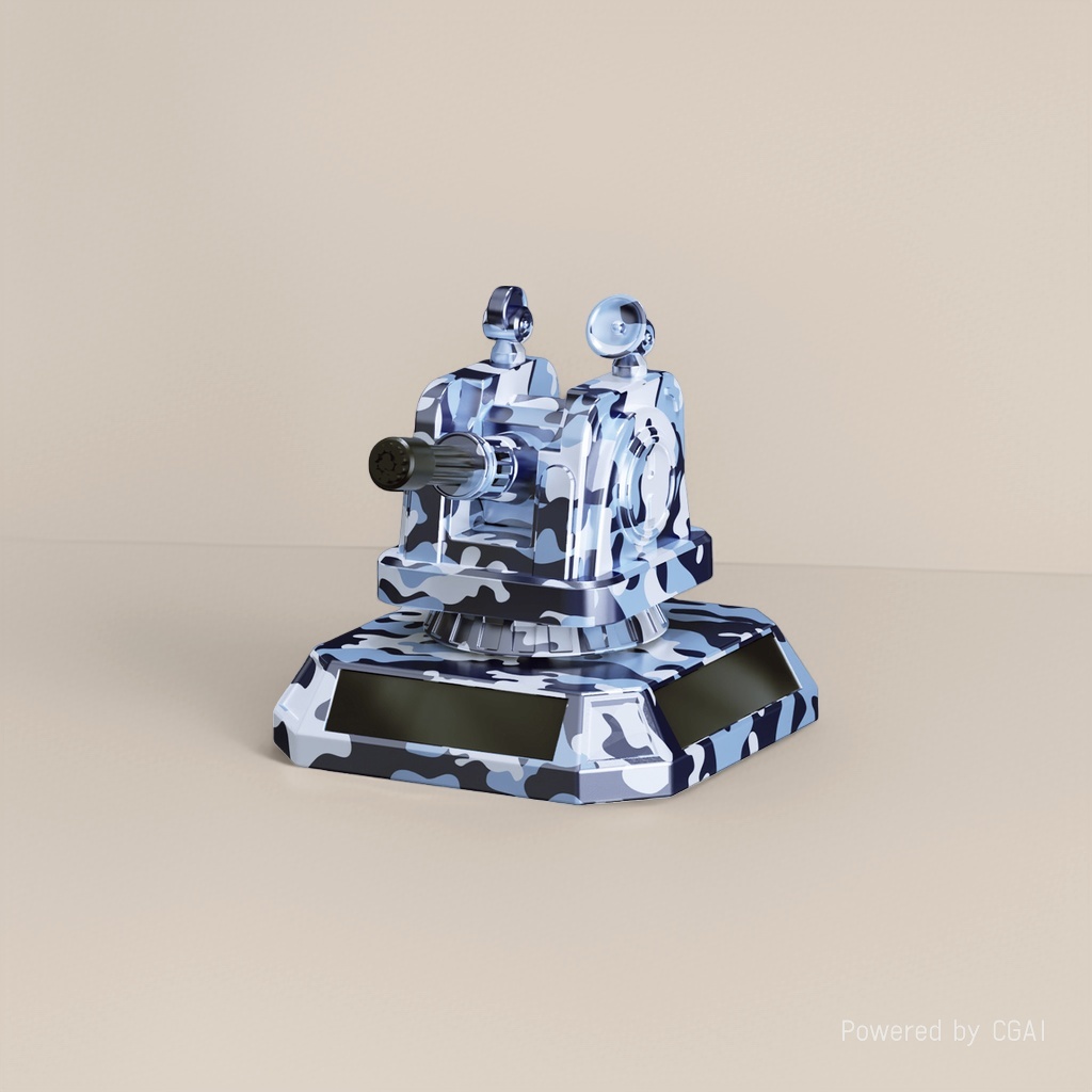 Tank-shaped grey camouflage car solar display piece, car interior hanging display piece, car display piece Specification image