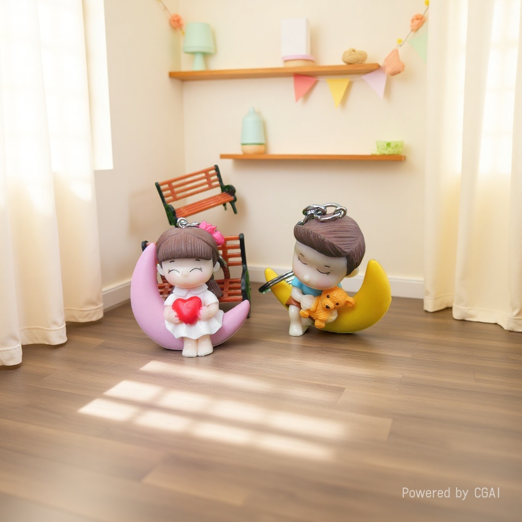 Cartoon character perfume bottle, chili key chain, key ring chain accessories Specification image