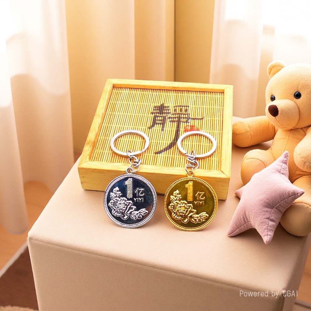 2026 World Cup cartoon acrylic double-sided transparent rectangular stainless steel keychain small gift Specification image
