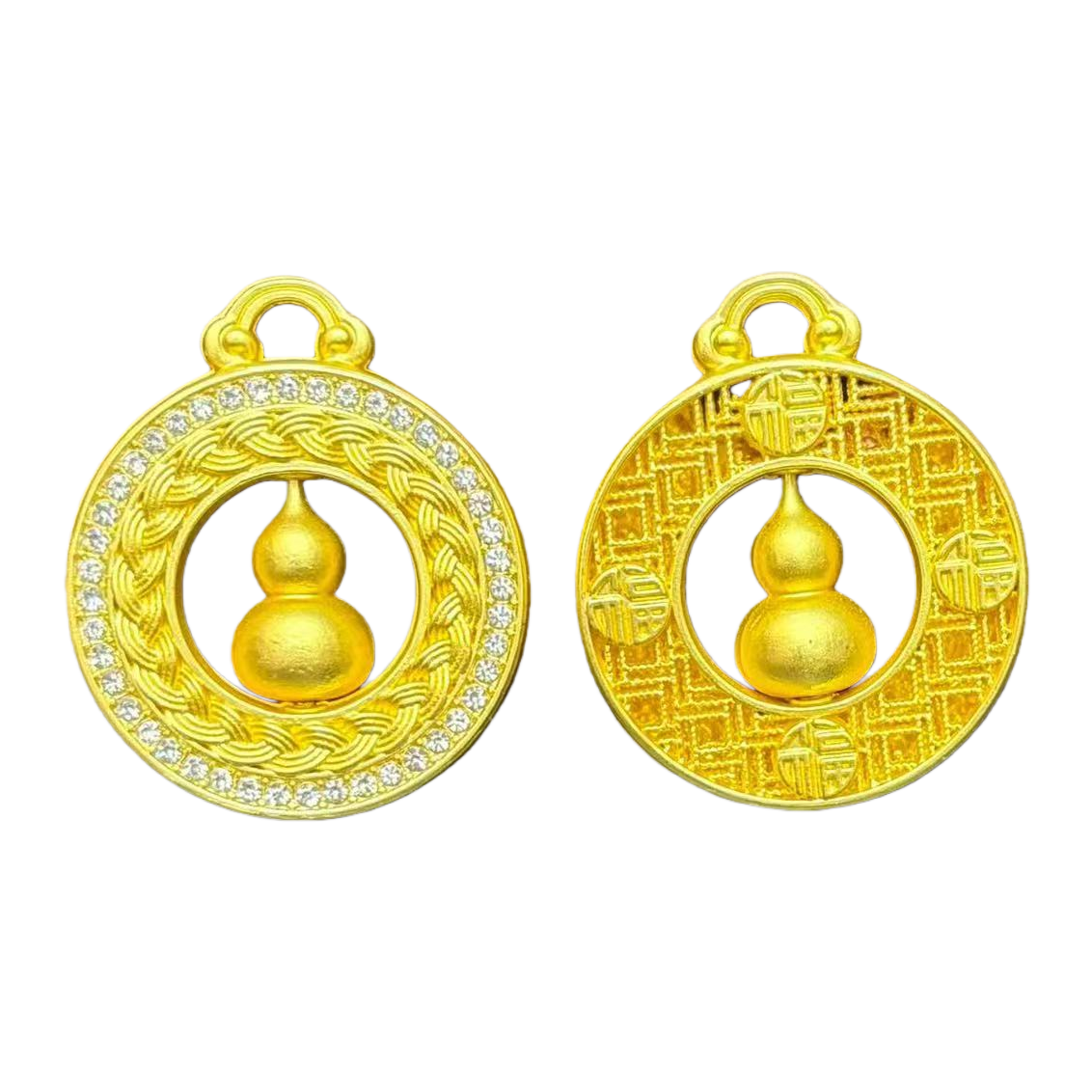 Golden copper gourd pendant, ornamental gourd sachet, health gourd ornament Item Picture
