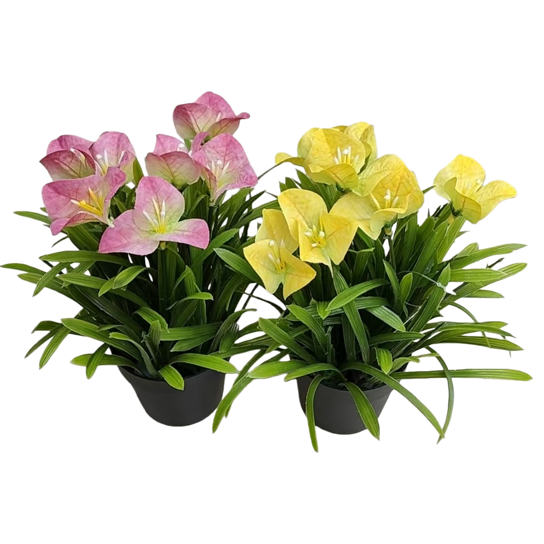 假花/仿真花/假花灯/塑料/人造花塑料白底实物图