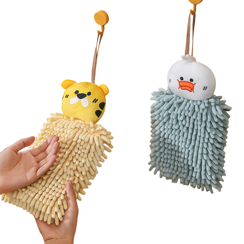 Custom-made pure cotton hand towels in the shape of cartoon swans imported from South Korea Item Picture
