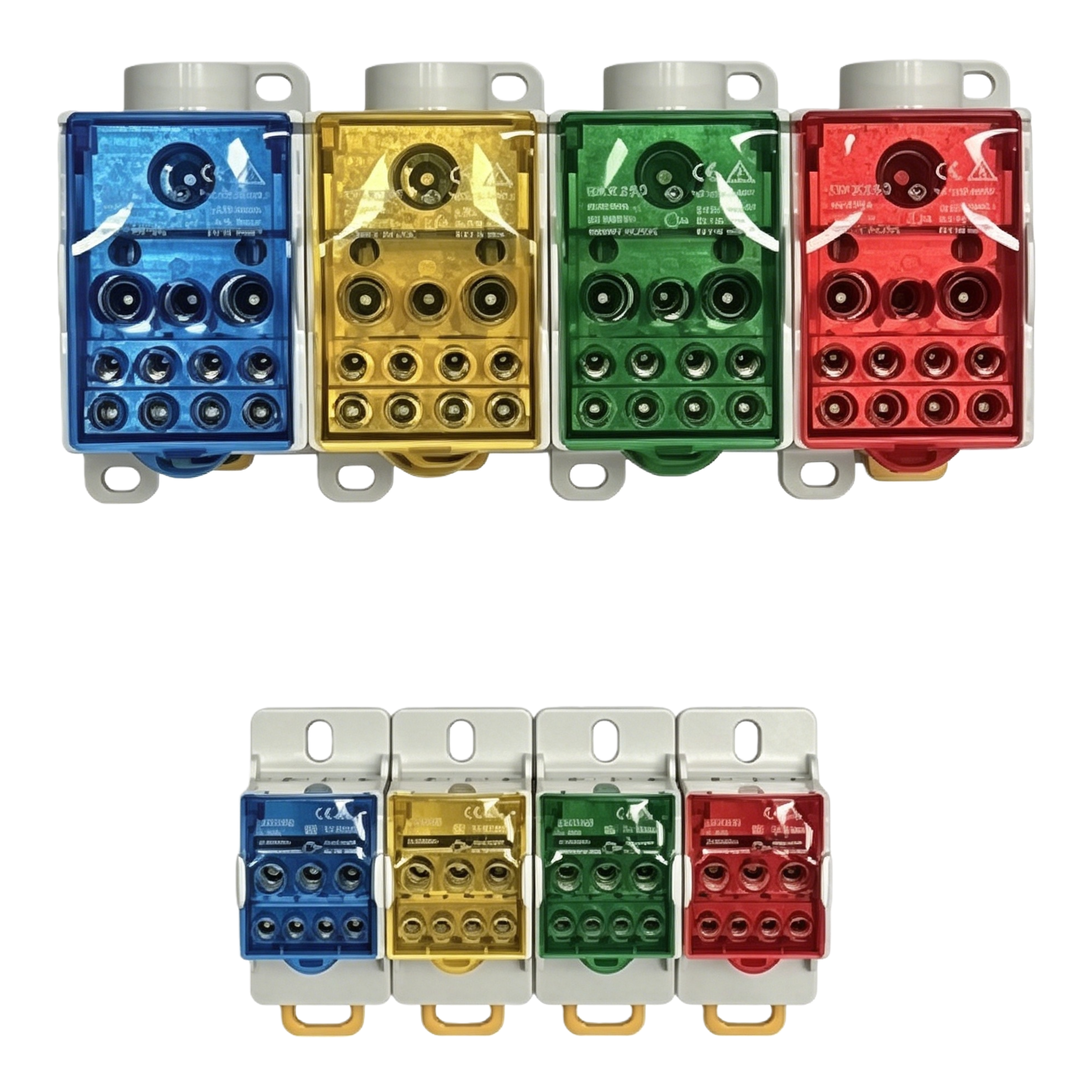 UKK one-in-multiple-out rail-mounted 125A, 160A, 250A, 400A distribution box, high current distribution device, junction box, distribution box, engineering distribution meter Item Picture