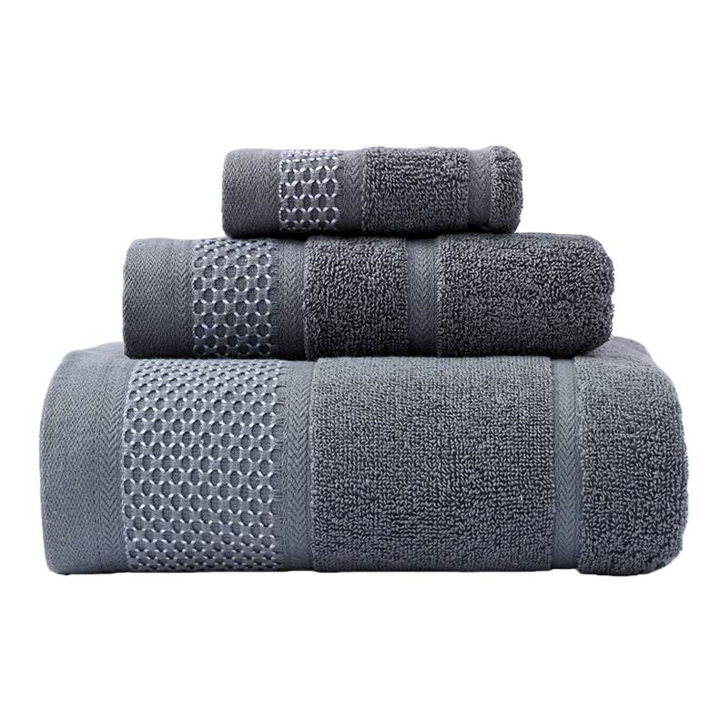 All-cotton soft and absorbent bath towels for home use, adult face towels, pure cotton plain thick square towels for hand drying wholesale