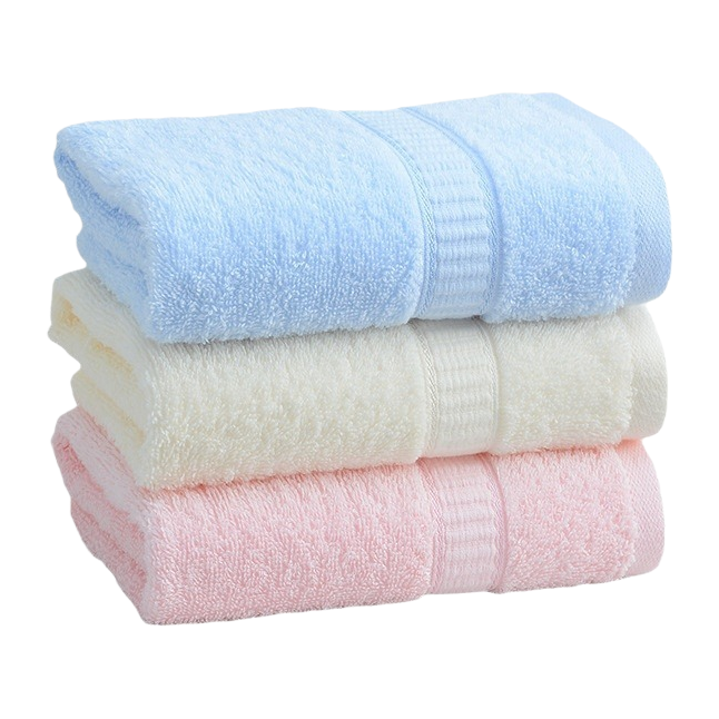 Pure cotton soft and absorbent household plain all-cotton towel does not shed fibers or fade color