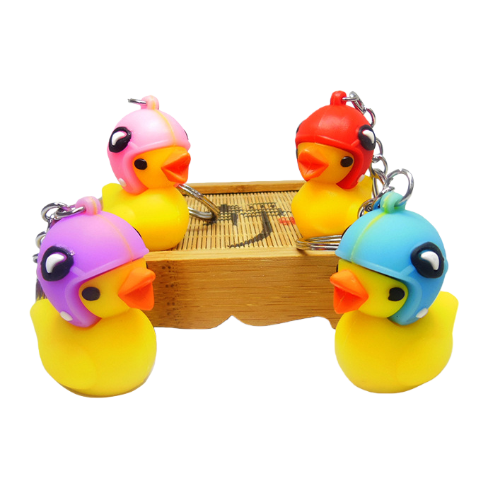 Colorful acrylic duck football letter figurine keychain accessory Item Picture