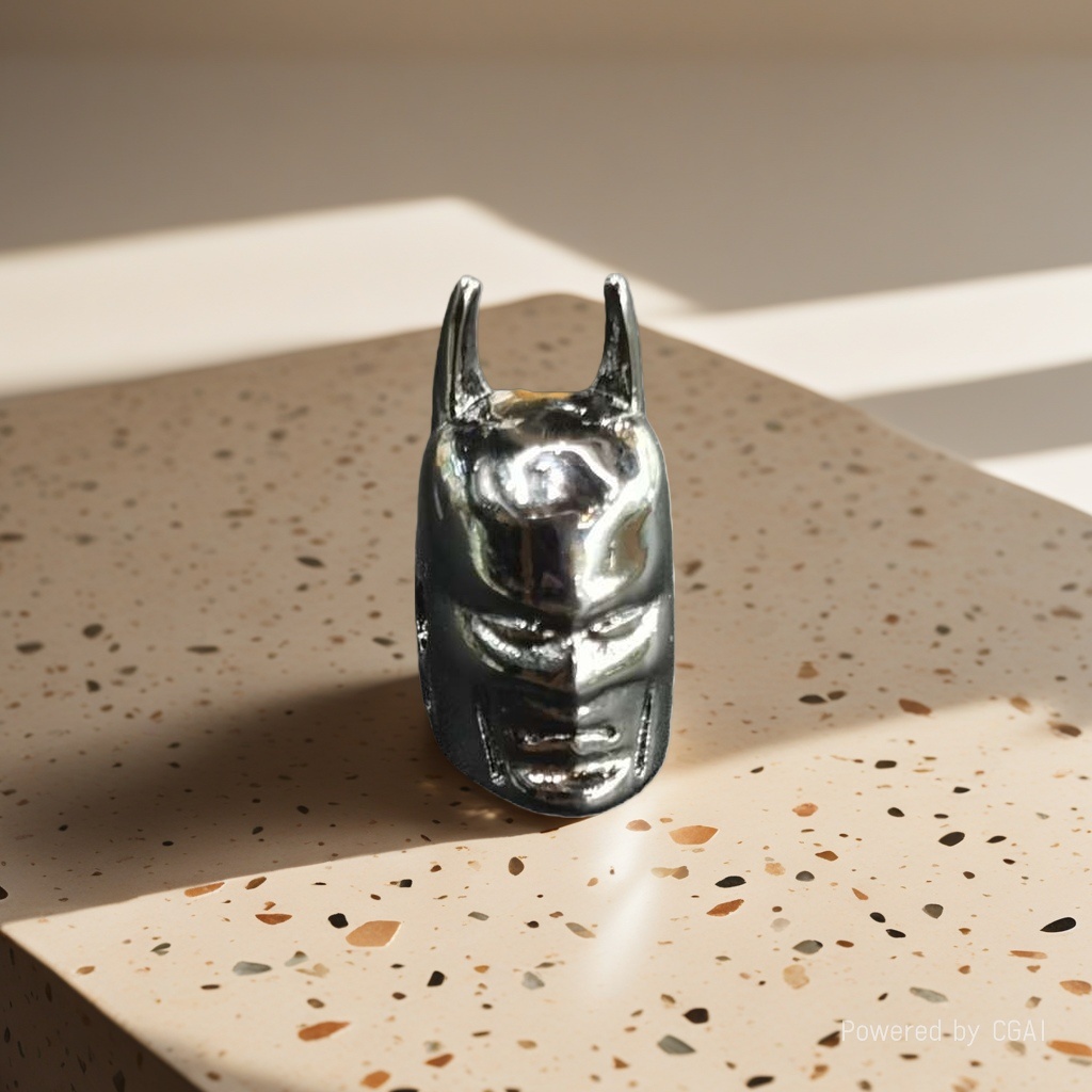 Silver Batman helmet-shaped movie prop peripheral rice Specification image
