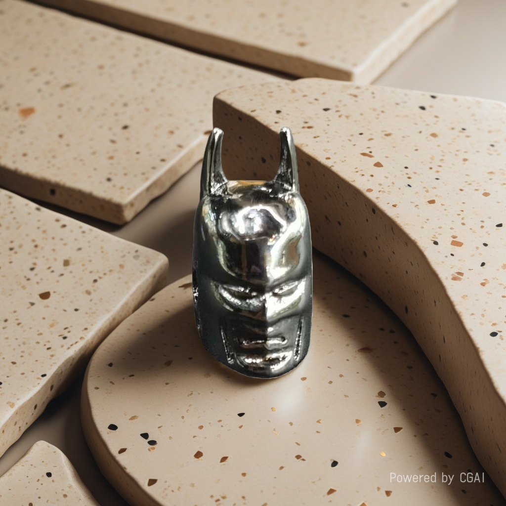 Silver Batman helmet-shaped movie prop peripheral rice Silver Batman helmet-shaped movie prop peripheral rice