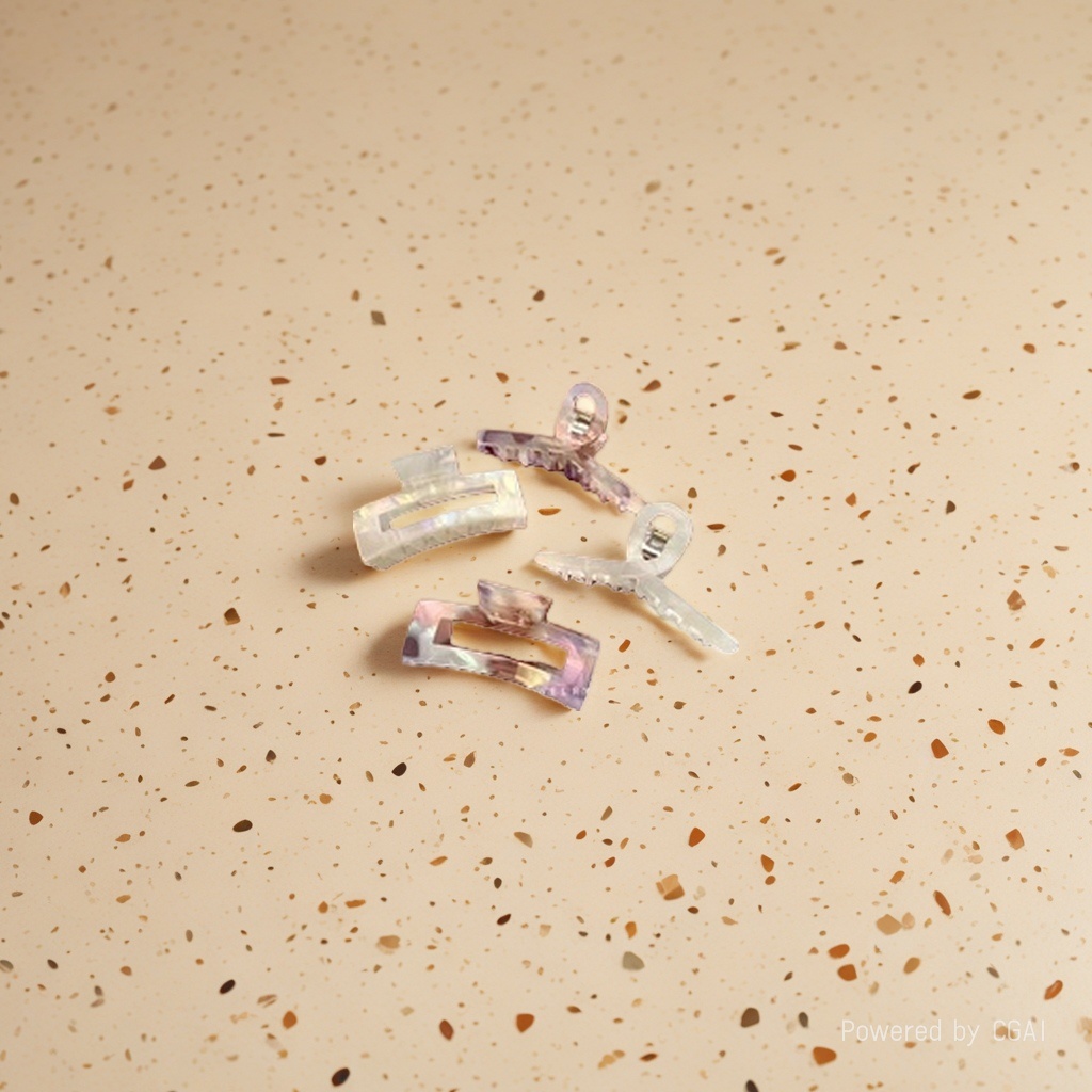 Colorful gradient pearl grab clip hair clip accessory, fashionable grab clip hair clip Application Scenario