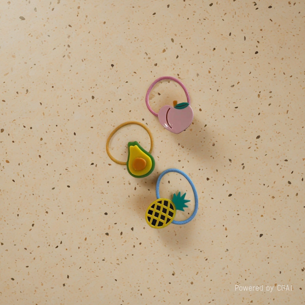 Colorful fruit-shaped hair accessories and hair strings Specification image