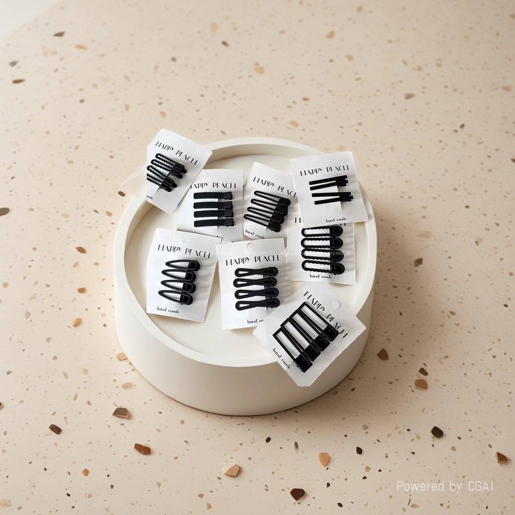 Black gripper hair clip accessory, fashionable and simple hair comb Specification image