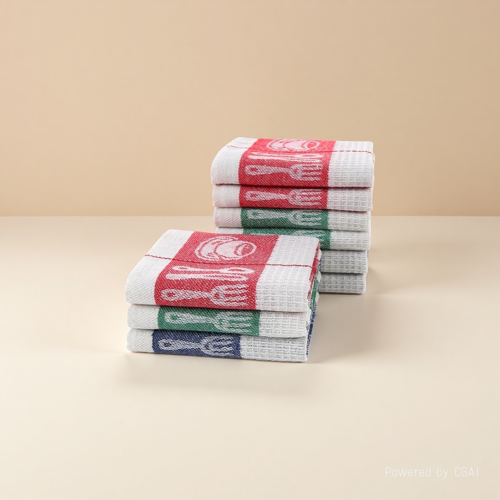 Cotton functional towels, gift tea towels, jacquard woven kitchen towels, foreign trade gift napkins, cleaning cloths, absorbent Specification image