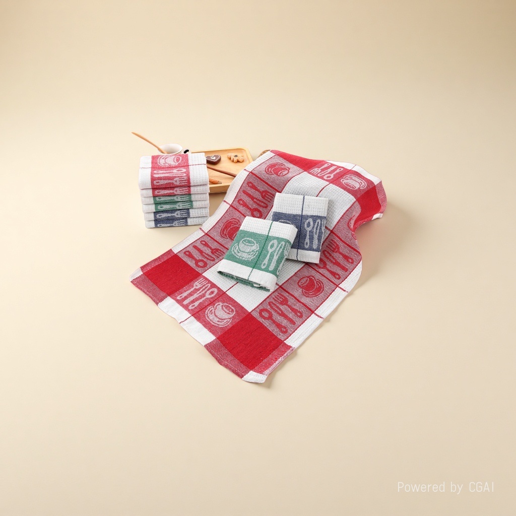 Cotton functional towels, gift tea towels, jacquard woven kitchen towels, foreign trade gift napkins, cleaning cloths, absorbent details Picture