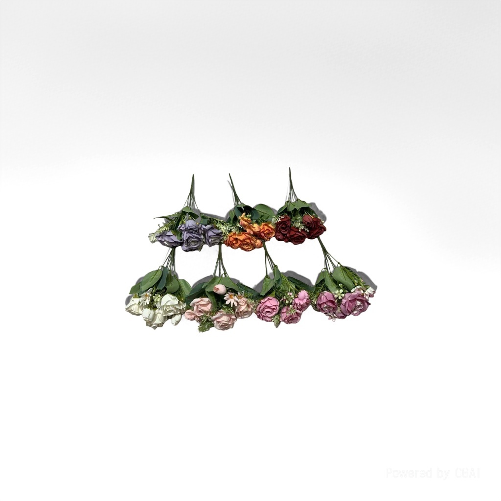 仿真玫瑰花瓣片紫色花朵装饰假花