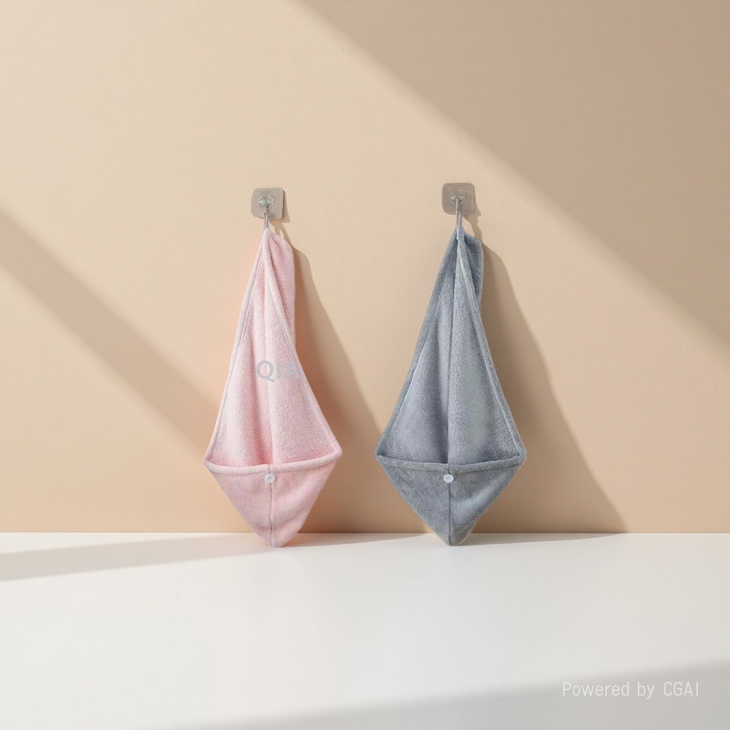 Solid-color coral fleece dry hair cap, daily necessities towel, quick-drying towel, dry hair cap Application Scenario