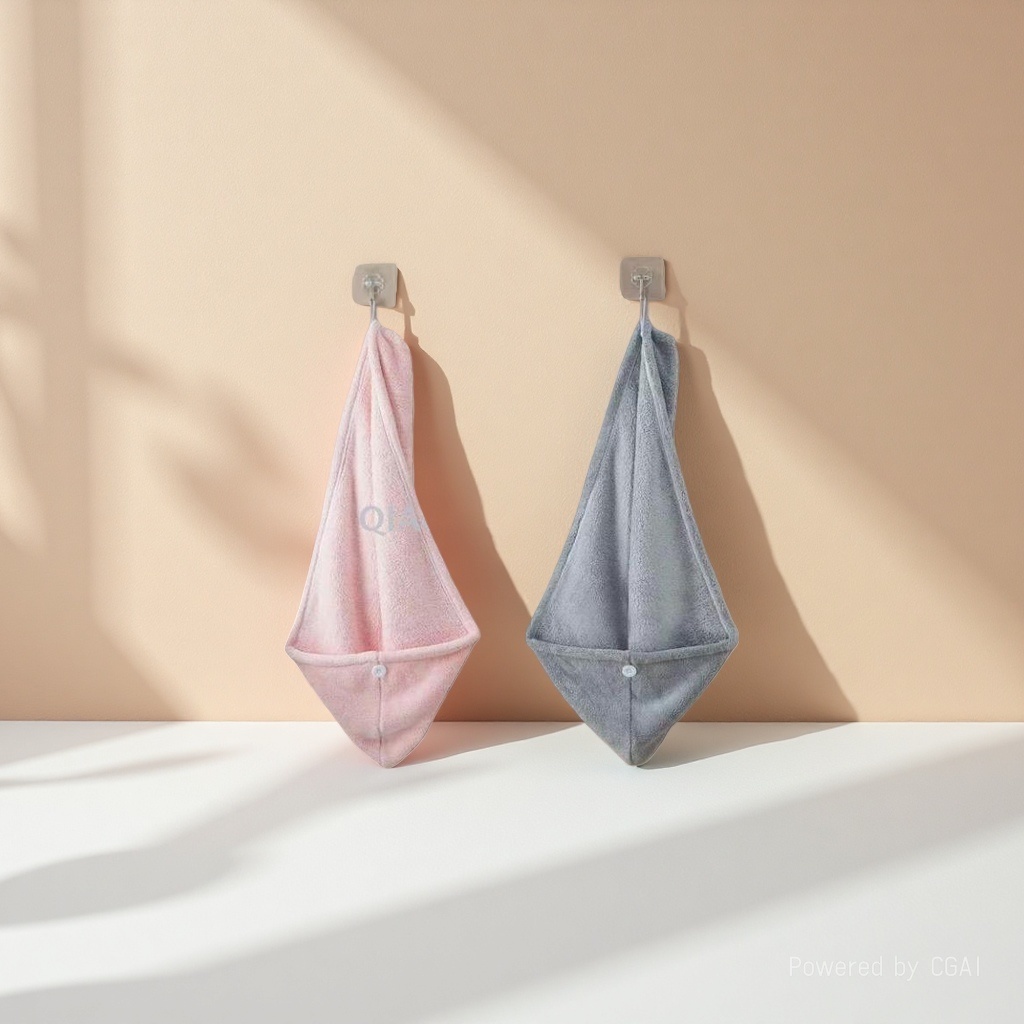 Solid-color coral fleece dry hair cap, daily necessities towel, quick-drying towel, dry hair cap