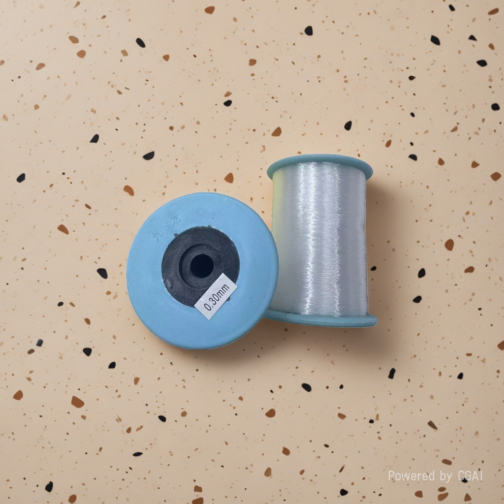 Blue spool with transparent fishing line, nylon line for fishing, wear-resistant Specification image
