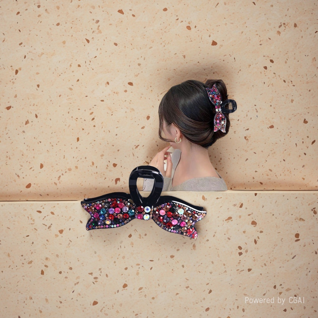 13 cm cross-border best-selling product: Mom's water diamond claw machine, back of the head, hair clip, shopping, ponytail hair clip