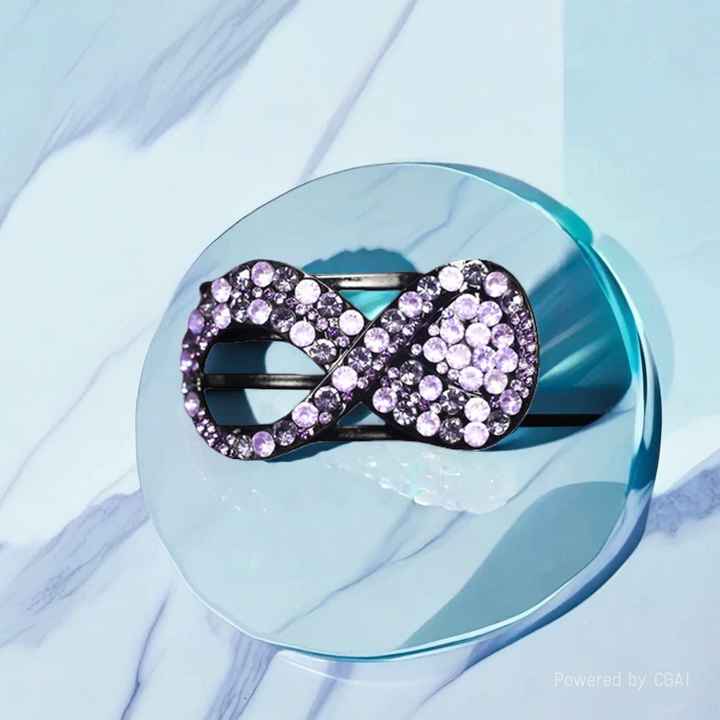 Korean version of the hairpin, a large duckbill-shaped hairpin with a rhinestone on the back of a woman's head, a retro updo accessory for mothers