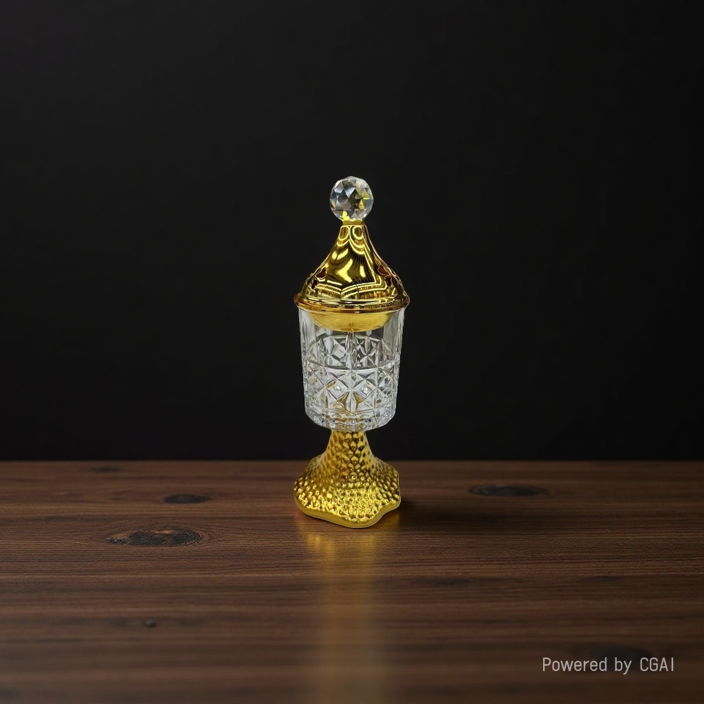 A multi-functional incense burner with a golden base, crystal incense burner, purple copper incense burner, incense seal, incense thread and incense holder Application Scenario