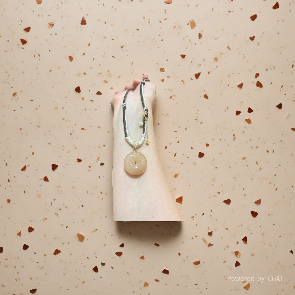 A new beige jade pendant crystal bracelet for hand wear Application Scenario