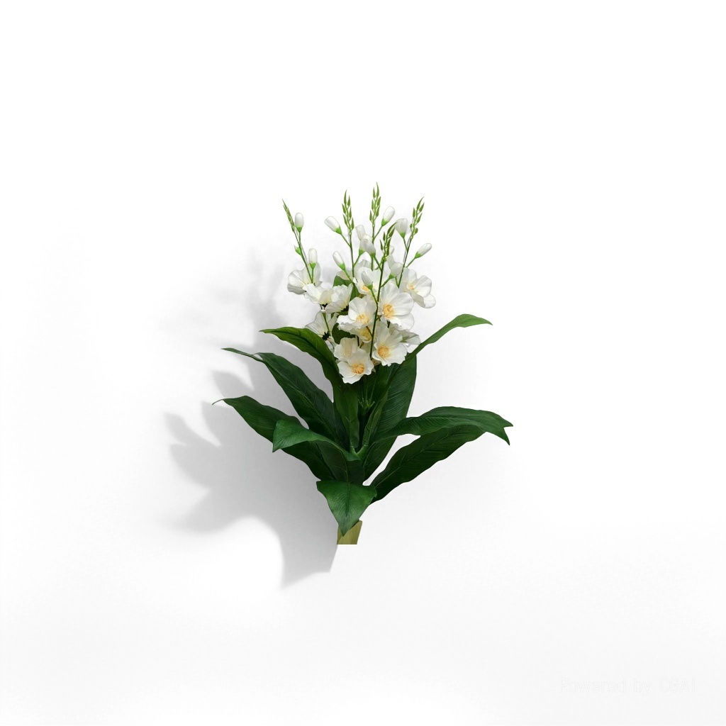 可可饰品白色仿真绢花花束 针织花朵装饰假花花头