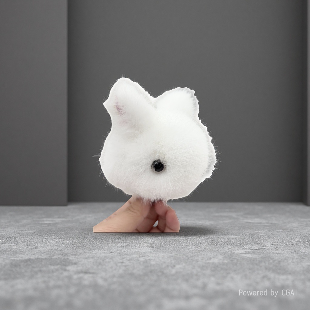 白色毛绒兔子Kitty小熊公仔挂件钥匙扣毛绒挂件