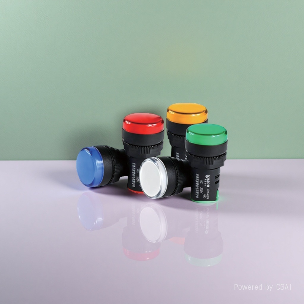 LED power indicator light AD16-22DS distribution box signal light 24v 220v380v red green yellow blue white details Picture
